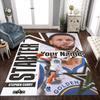 Golden State Warriors Curry Personalized Text Carpet Design for Entryway Game Room Study Room Decorate Room Antislip Carpet Office Home Decor