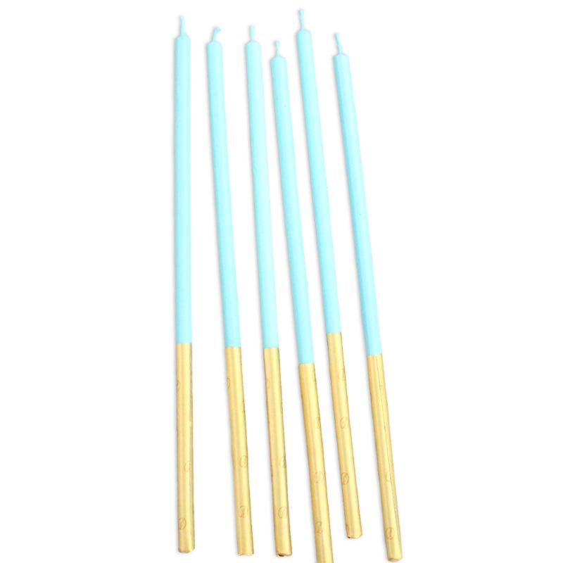 

Birthday Decoration Slender Pencil Candle Small Fresh Blue Pink Creative Romantic Wedding Arrangement Candle blue resurfacing candle