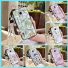 Soft Case Protective Phone Case For Samsung Galaxy J510/J5 2016/J5108 Wrist Strap Cartoon Cute Back Cover Silicone Ring