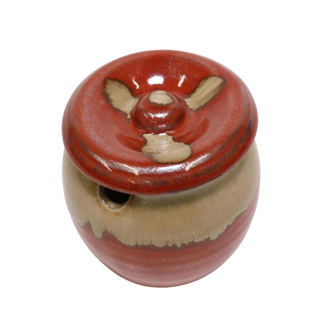 Set of 5 Mini Red and White Condiment Containers diameter x 110cc capacity up to the Made in [7cm 6.5cm height, cut, Japan]