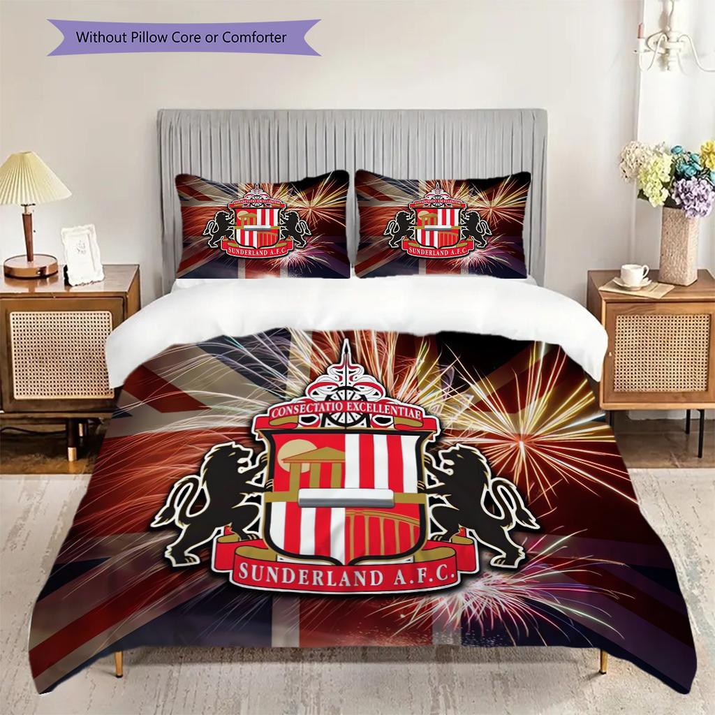 Dundee Football Club Emblem Bedding (1 * Duvet Cover + 2 * Pillowcase, Without Core) 2D Flat Bedding Set Duvet Cover and Pillowcase
