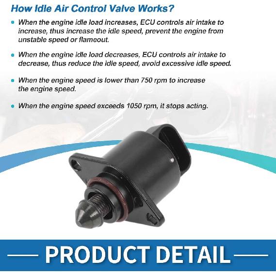 Car Idle Air Control Valve for Chevrolet Camaro 1995-1997 for Chevrolet Impala 1995-1996 Replace No.19333273 IACV Idle Motor Idle Air Control Valve