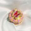 Handcrafted Enamel Butterfly Jewelry Case With Multi Functional Storage Space And Sturdy Metal Structure