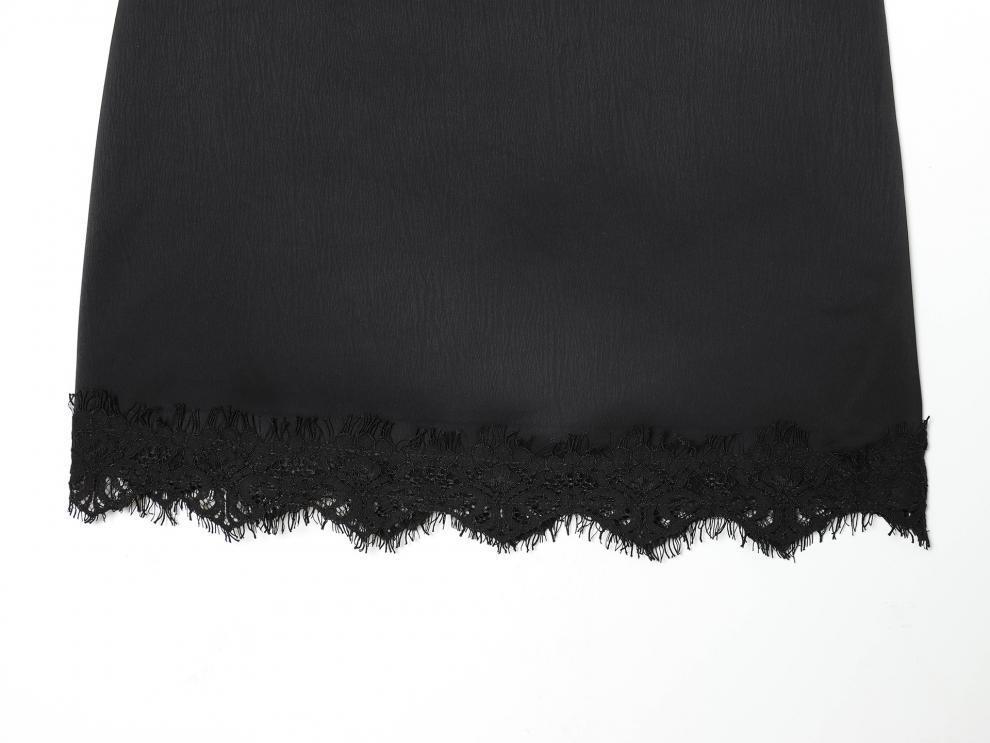 European & American Style Women's Skort with Lace Hem - Versatile Fashion for a Chic Look