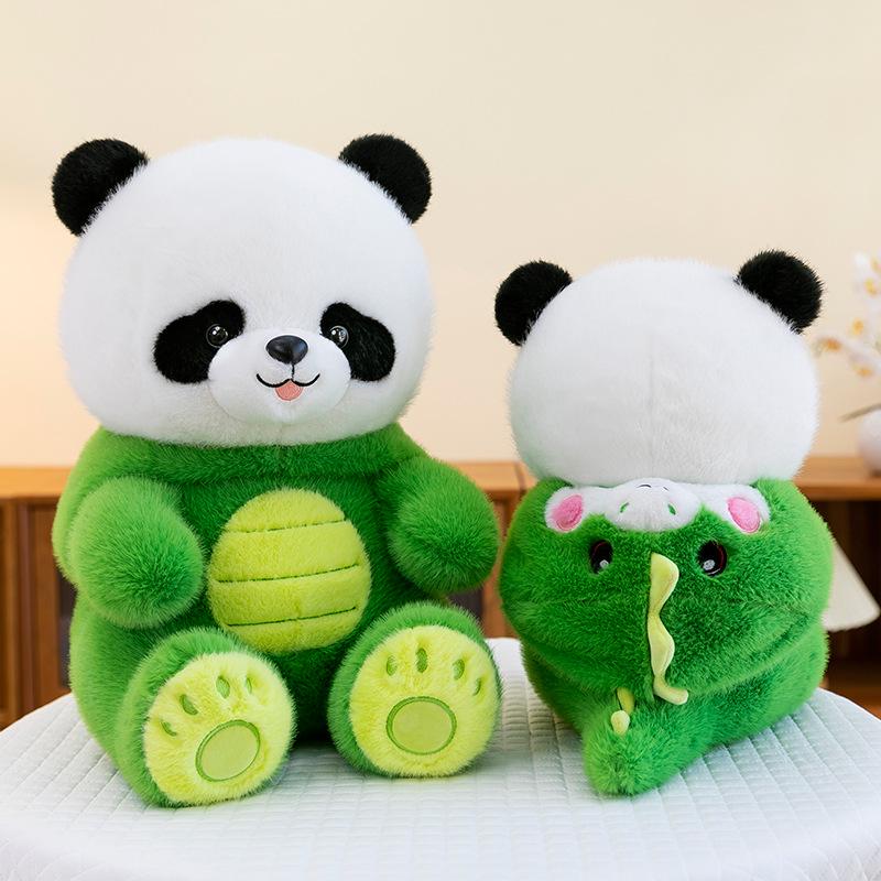 Panda to Dinosaur Transforming Plush Toy – Cute Panda Doll Pillow, Perfect Birthday Gift for Girls.