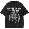 Queens of The Stone Age T-Shirt Summer Meme Vintage T-Shirts Cotton Harajuku Tee Shirt for Man Short Sleeves Print Clothes