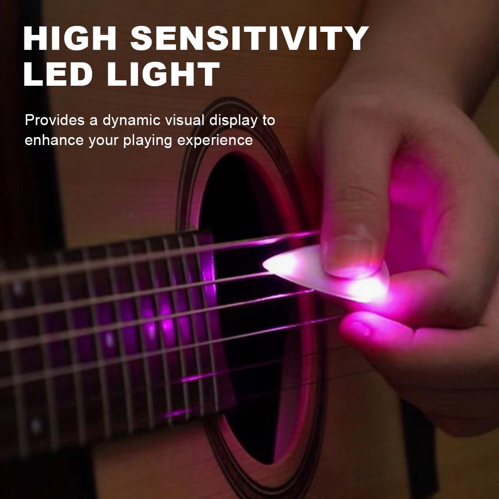 Guitar Touch Luminous Pick Musical Stringed Instrument Glowing Plectrum Electric Guitar Picks for Bass Electric Guitarists