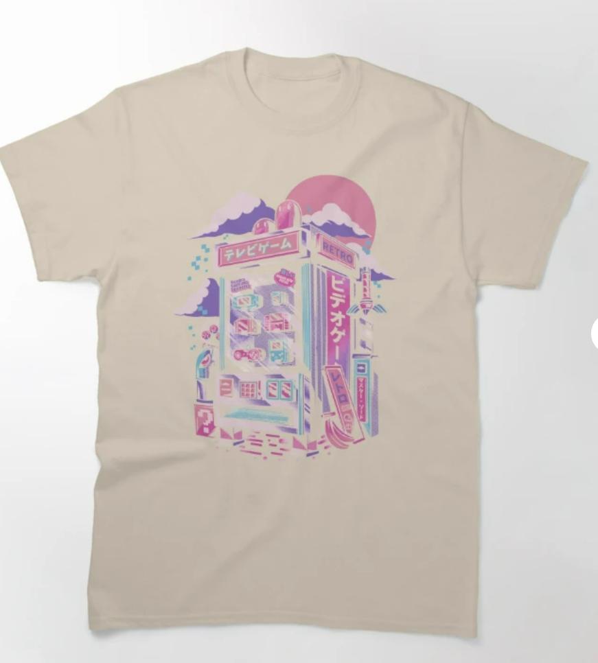 Retro-Spielautomat Klassisches T-Shirt Herrenbekleidung Amerikanischer Vintage High Street Sommer-Essential explosive09149