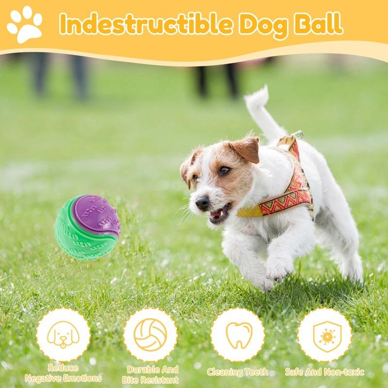 Soft TPR Dogs Interactive Training Toys for Small Large Dog Teeth Cleaning Bite-resistance Squeak Pets Ball Toy Supplies