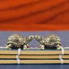 Schildkrötenstatue aus reinem Kupfer, Vintage-Schildkrötenfiguren aus Messing, für den Schreibtisch, Feng Shui-Ornament, Miniaturen, antikes Teehaustier, Basteln, Geschenke