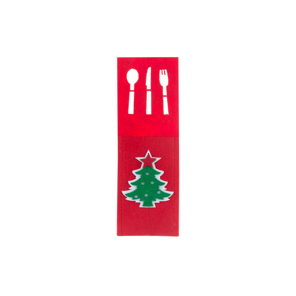 Christmas Cutlery Holders Knifes And Forks Bag Decorative Tableware Holders For Christmas Decoration Silverware Holder Pockets Set
