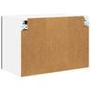Wall Cabinet PORTO 2 pcs Black Engineered Wood