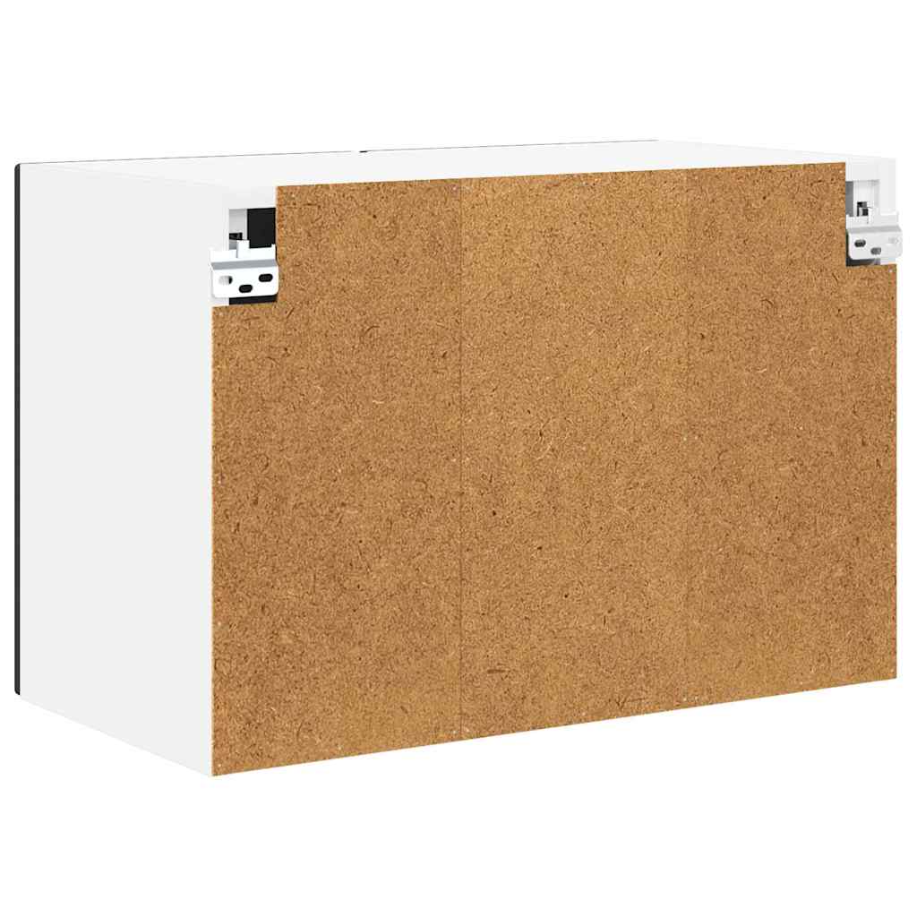 Wall Cabinet PORTO 2 pcs Black Engineered Wood