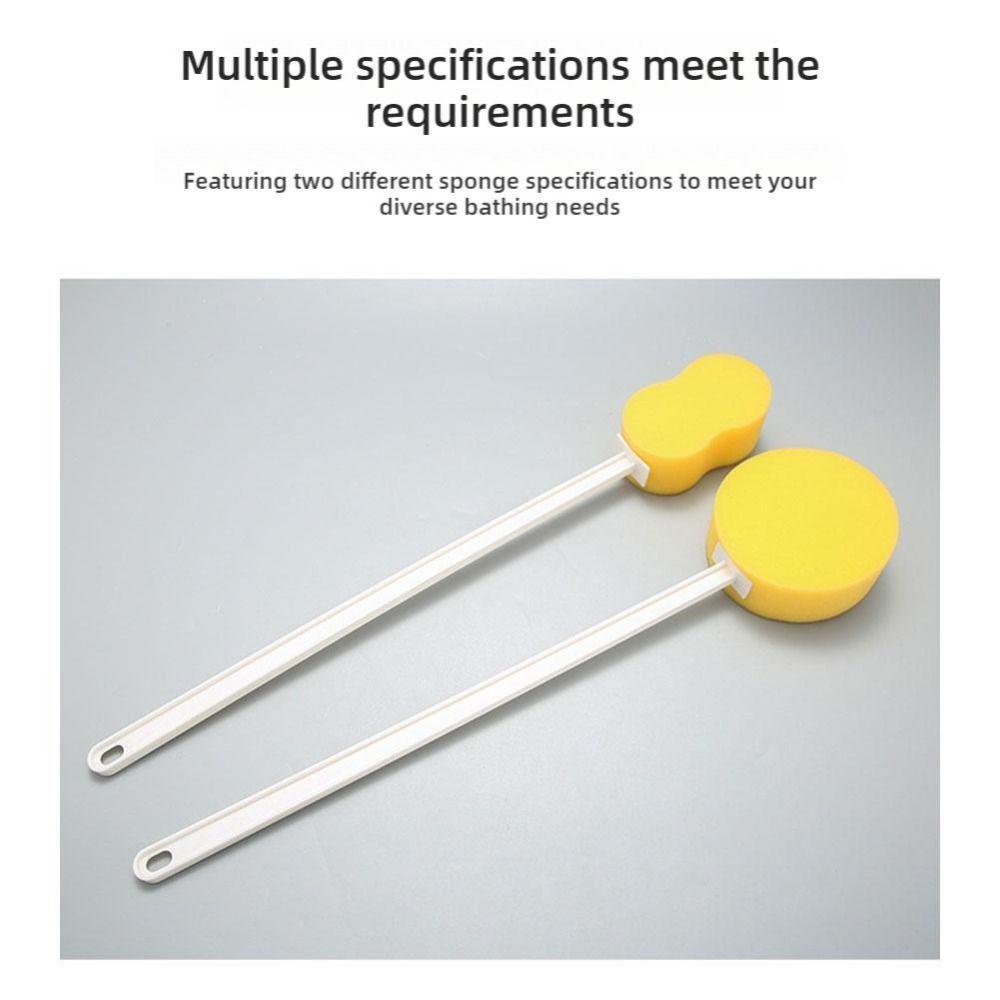 Hållbar Badsvamp med Långt Handtag Lätt Ryggskrubb Kroppstvättborste Mjuk Exfolierande Verktyg Ryggtvättare