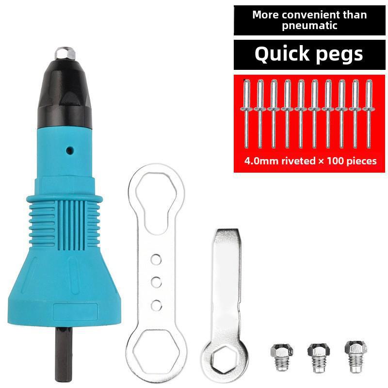 

Электрический заклепочный пистолет Головка съемника из алюминиевого сплава Plastic shell, 100 rivets