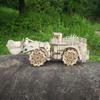 3D Puzzle Diy Wooden Toy Bulldozer Assembly Model Adult Birthday Halloween Christmas Gift