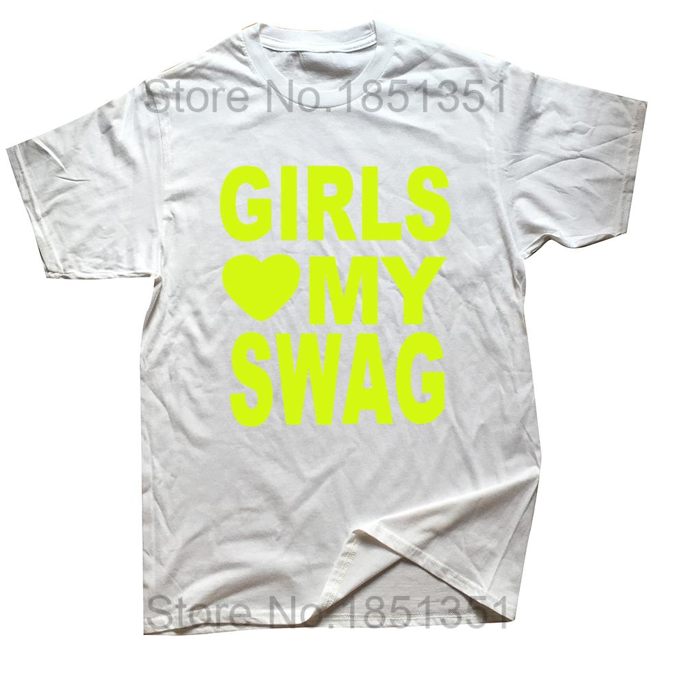Unisex GIRLS LOVE MY SWAG Funny Vintage Cotton Summer Unisex's Novelty Streetwear T-Shirt Women Casual Streetwear EU Size Top Tee