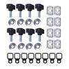 Hardtop Quick Removal Thumb Screws Nut Washer Tie-Down D-Rings Compatible With Jeep Wrangler JK YJ TJ JKU Black