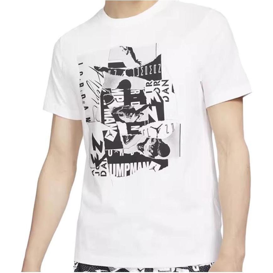 Nike Sports Life Collection T Shirts Men's White Crew Neck Moderate Straight Fit DA9880-100