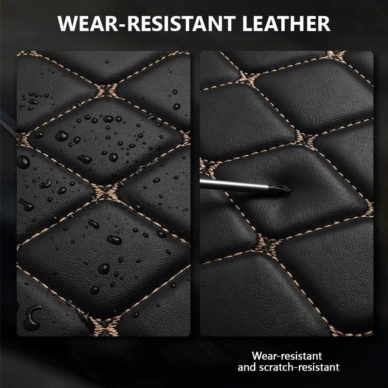 Car Travel Bed for Rear Seat Foldable Sleeping Pad for Car Traveling Wear-Resistant PU Travel Mattress for Suv Sedan