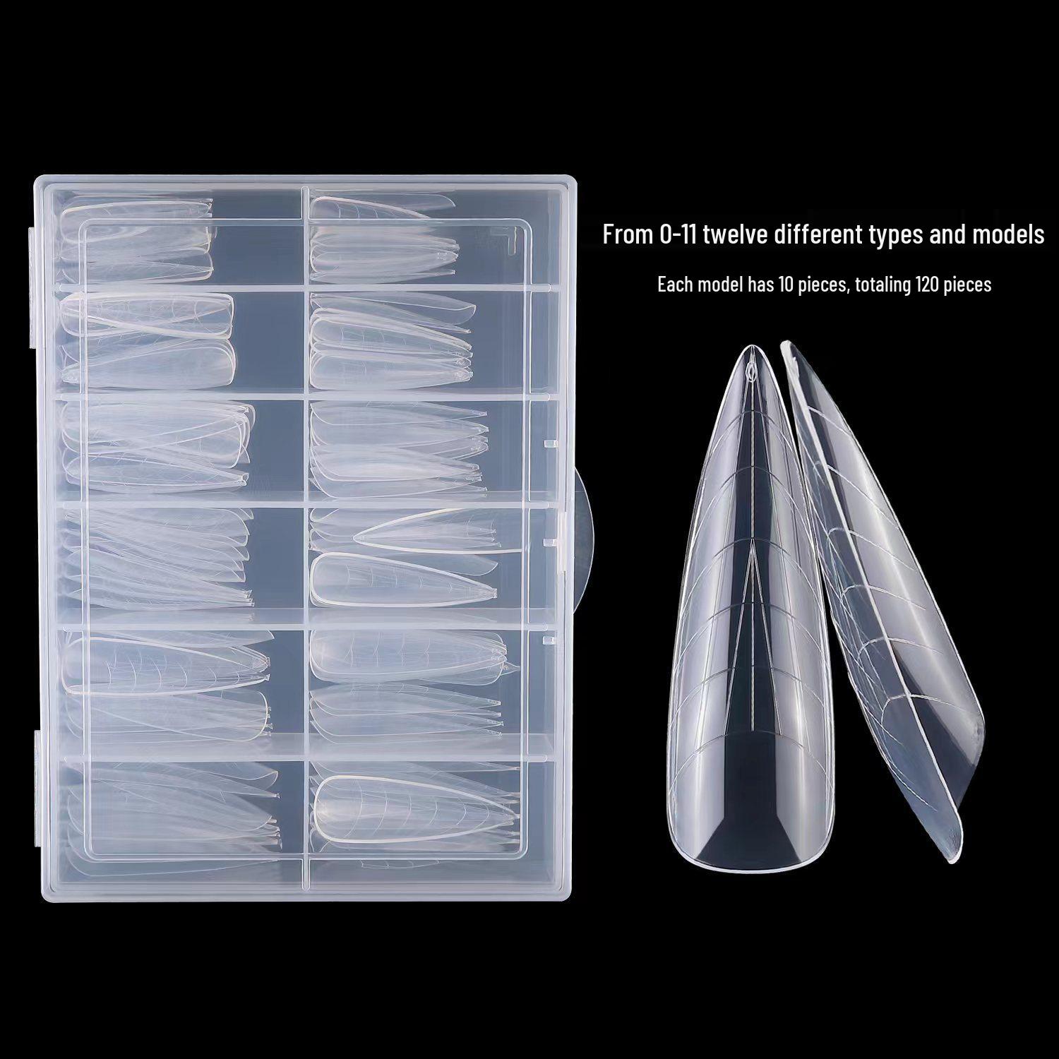 

120 шт. полупрозрачных U-образных форм для наращивания ногтей: Инструменты для нейл-арта для трансграничной торговли