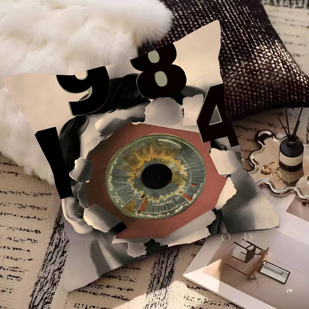 1984 George Orwell Pillow Case Square Pillow Bedroom Sofa Leisure Comfort Cushion Car Home Decoration