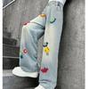 Girls' Jeans Spring and Autumn Children's Pants Spring Loose Wide Leg Pants