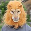 Maschera di Leone Halloween Copricapo Animale in Lattice per Festa Cosplay