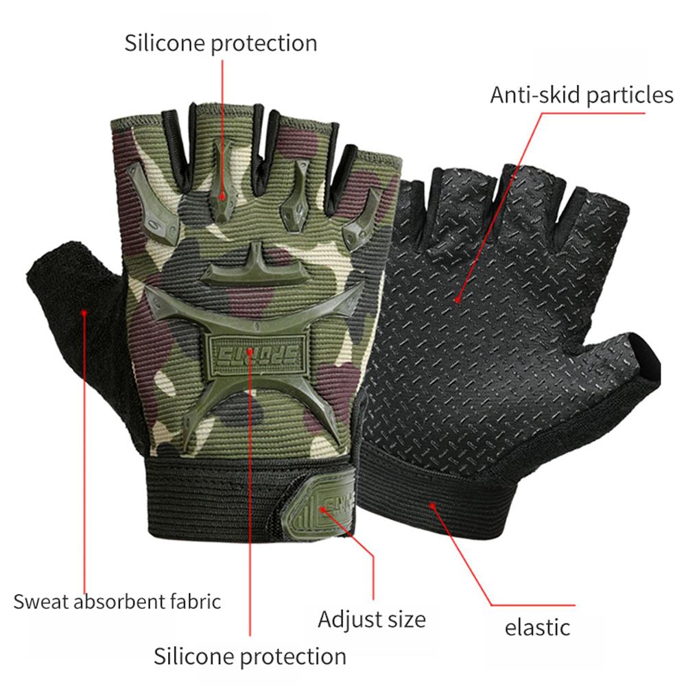 1Pair Kids Half Fingerless Gloves Non-Slip Gloves Adjustable Sports Gloves for Boys Girls Fishing Biking Exercise Roller Skating