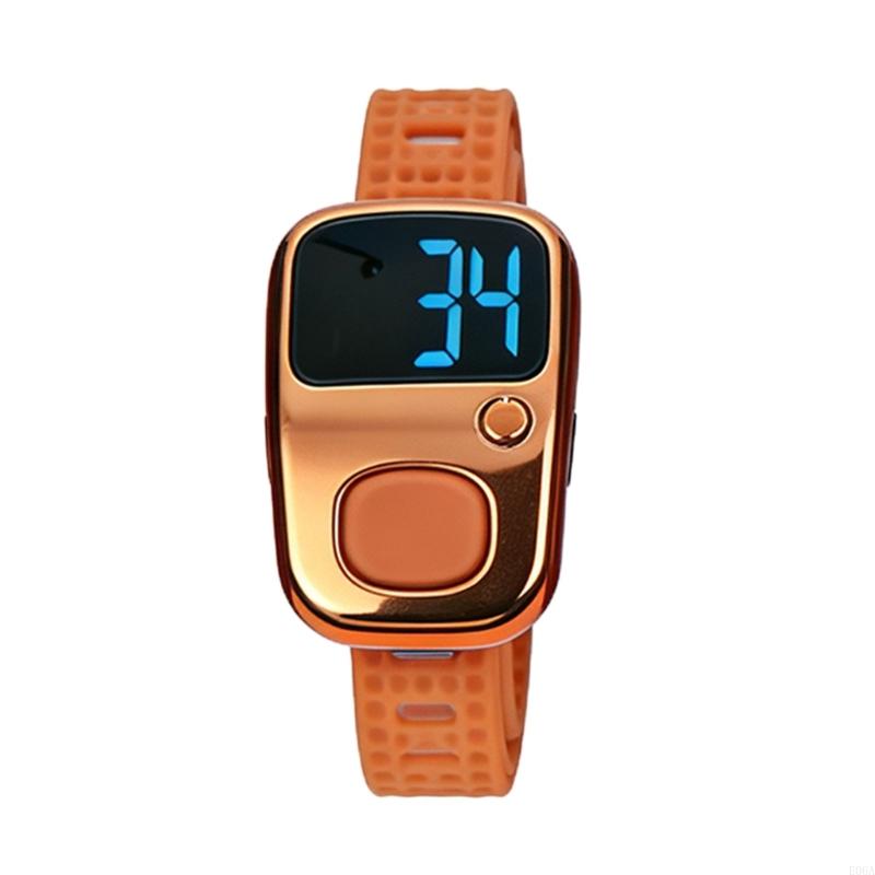 Accurate Timer Counter Digital Rechargeable USB LED Screen Clickers Silicone Strap Comfort Wear Counting Tool 1