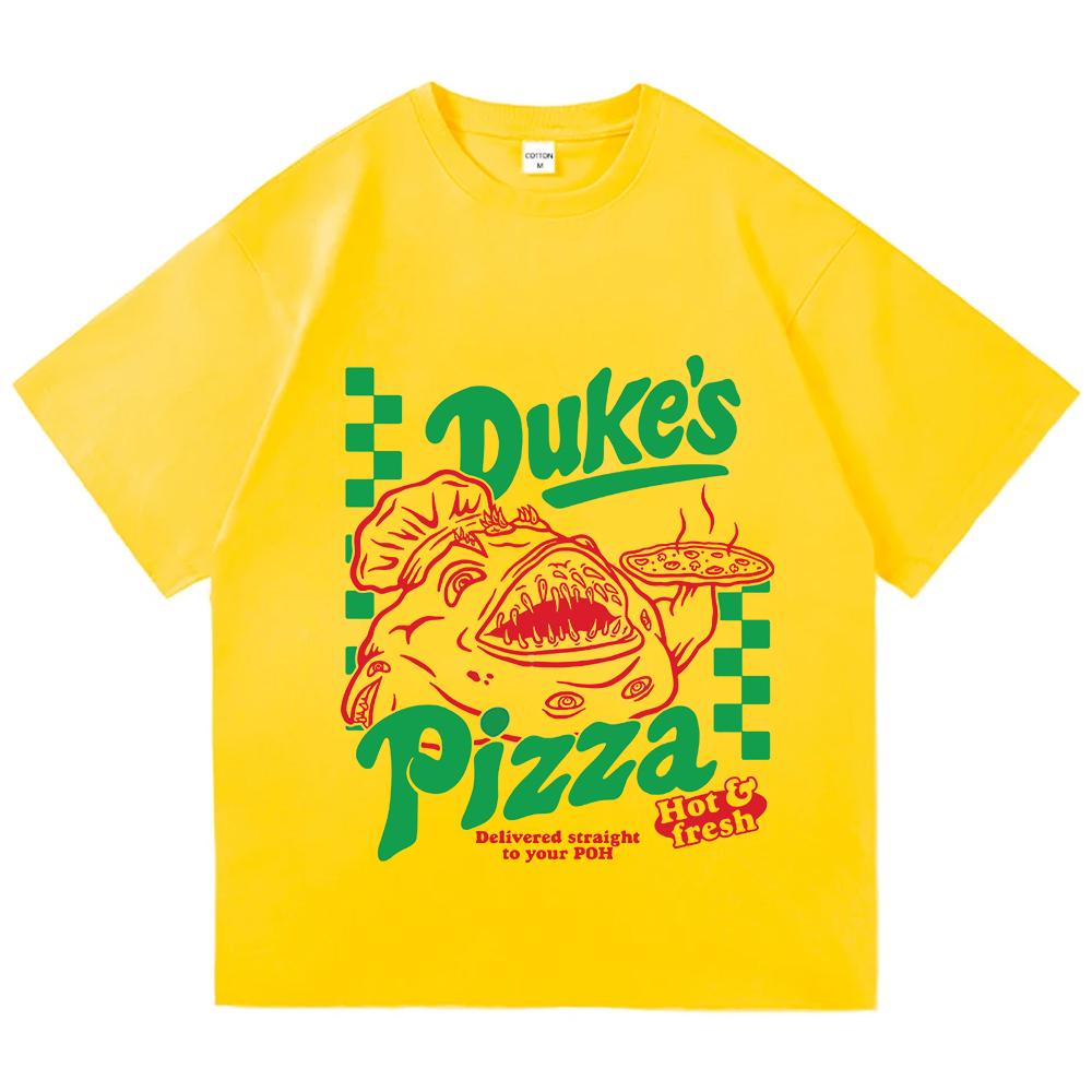 OSRS Duke's Pizza T-shirt Game Old School RuneScape Graphic Tees Cotton O-neck Fashion Female Tshirts Print Merch Casual Women