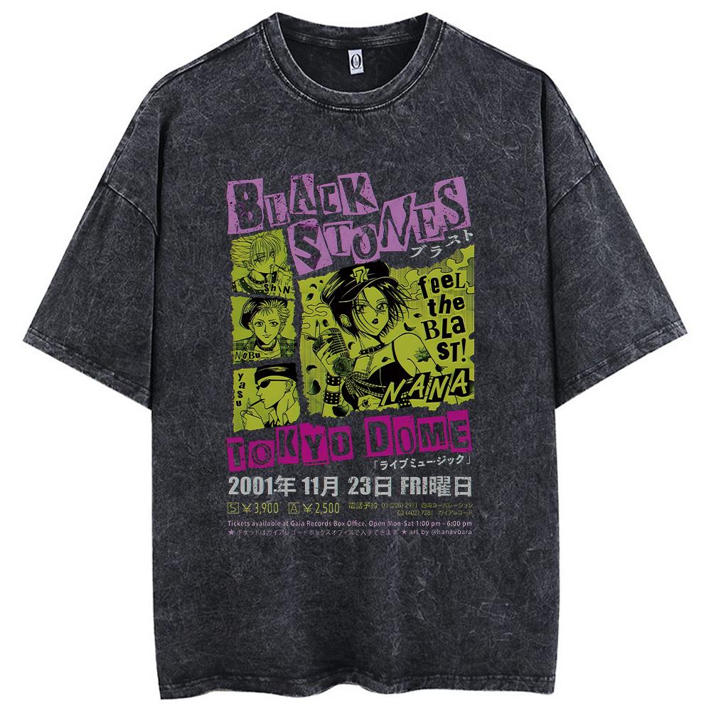 Gotická nadměrná trička Y2k Prané retro tričko Potisk lebky a nápisů Trička Volné tričko s krátkým rukávem pro muže a ženy