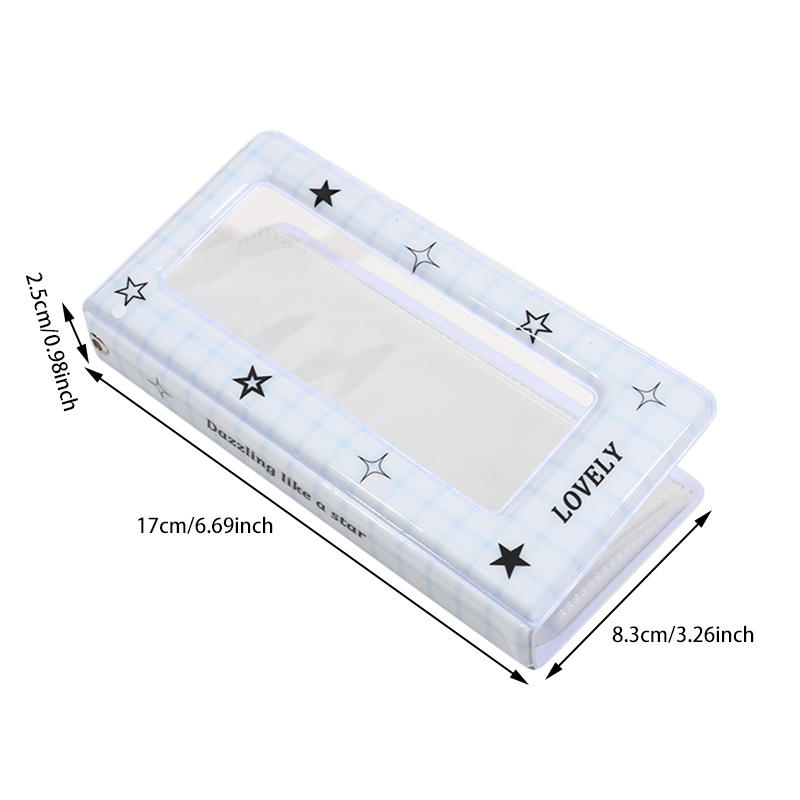 Star Pattern Photocard Holders Binder Album Mini Portable Cartoon Photo Card Holder Book for Collection