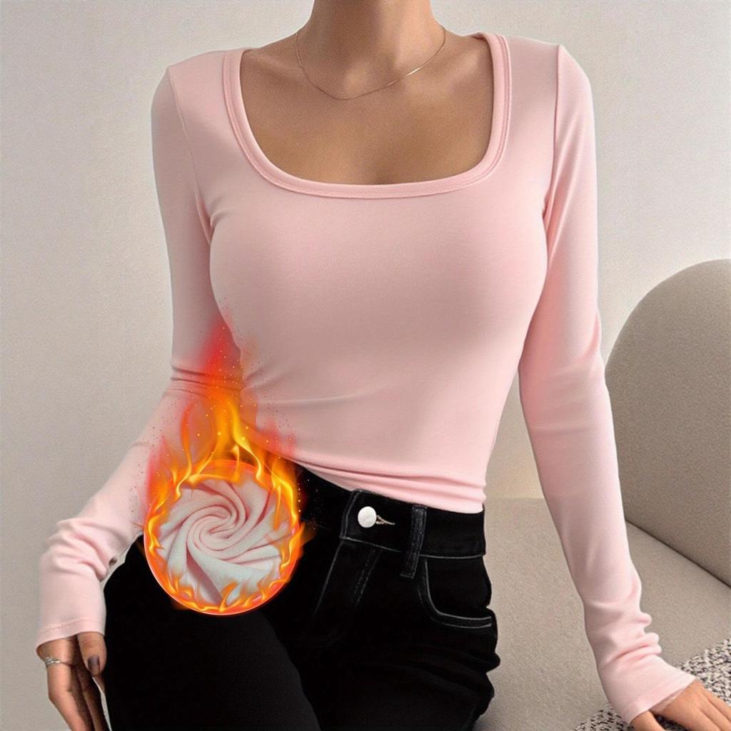 European & American Women's Sexy Slim-fit Autumn/Winter Long-sleeve Warm Base Layer Top
