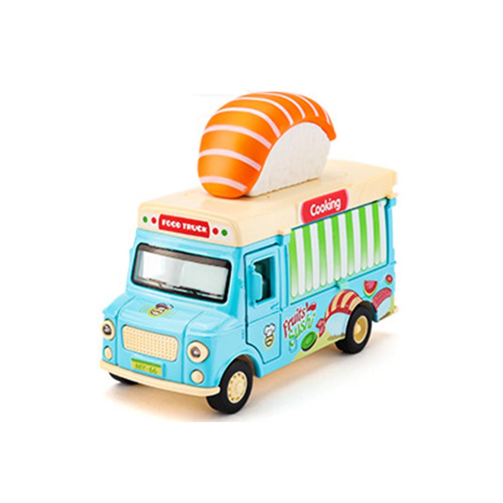 

1/36 игрушечные машинки из сплава, креативные декоративные модели грузовиков с едой со звуком и светом, для детей, девочек и мальчиков 1/36-Size:11*5*4cm синий/зелёный