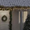 VidaXL Christmas Icicle Lights 100 LED White Acrylic PVC, Outdoor Icicle Lights, Light 356227