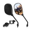1 Pair 8mm M8 Rearview Mirrors Rear Convex Mirrors For 4-Wheel All-Terrain Vehicles Motorcycle Parts Accessories
