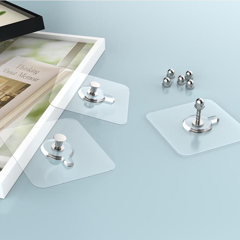 Multi-Function Multiple SpecificationsTransparent Strong Self  Adhesive Wall Hooks Multi-Purpose Wall Hook Key Holder