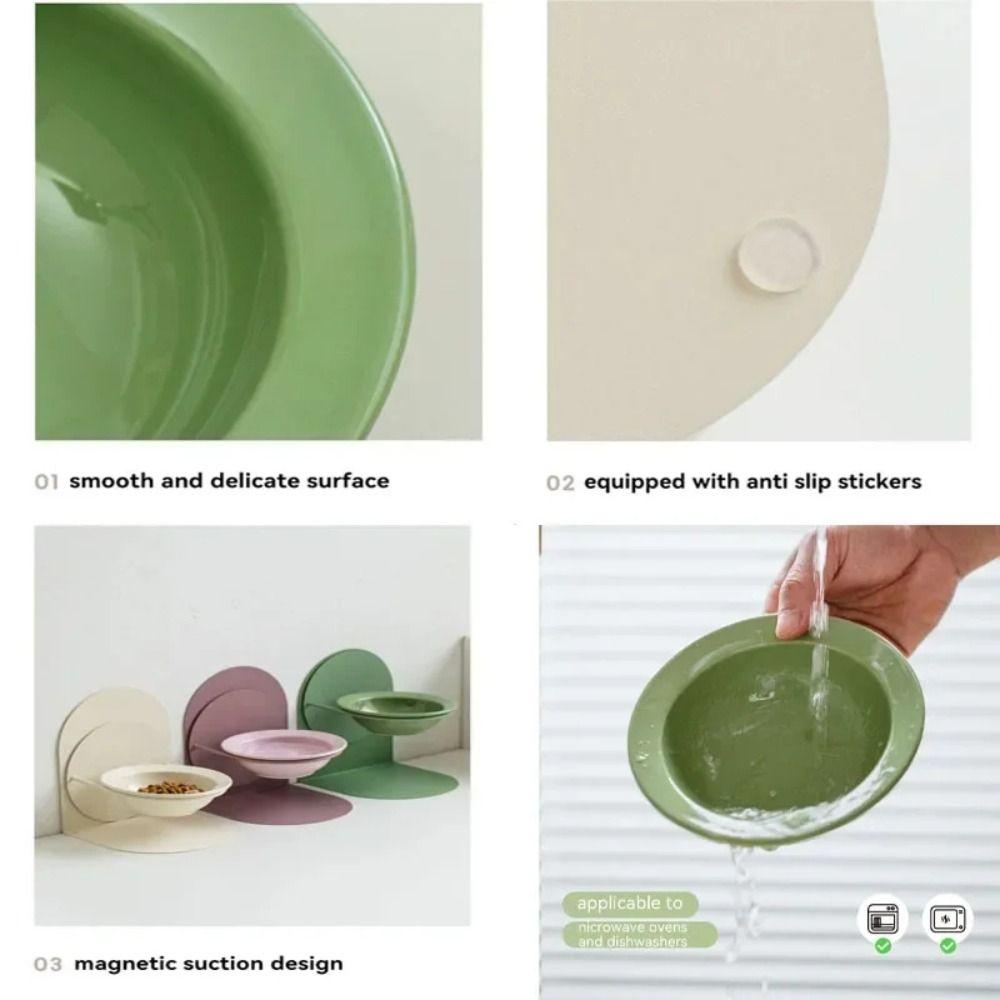 Inclined Ceramic Cat Bowl Anti Vomiting Cat Feeding Station  Kitten/Puppy/Bunny