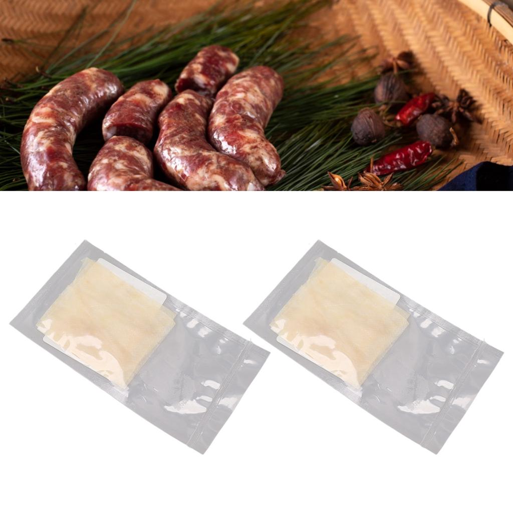2PCS Drying Sausage Casings Handmade Natural Hog Ham Sausage Casings for Spring Festival