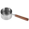 304 Stainless Steel Non-Stick Mini Pot with Wooden Handle - Ideal for Baby Food, Milk, and Small Dishes