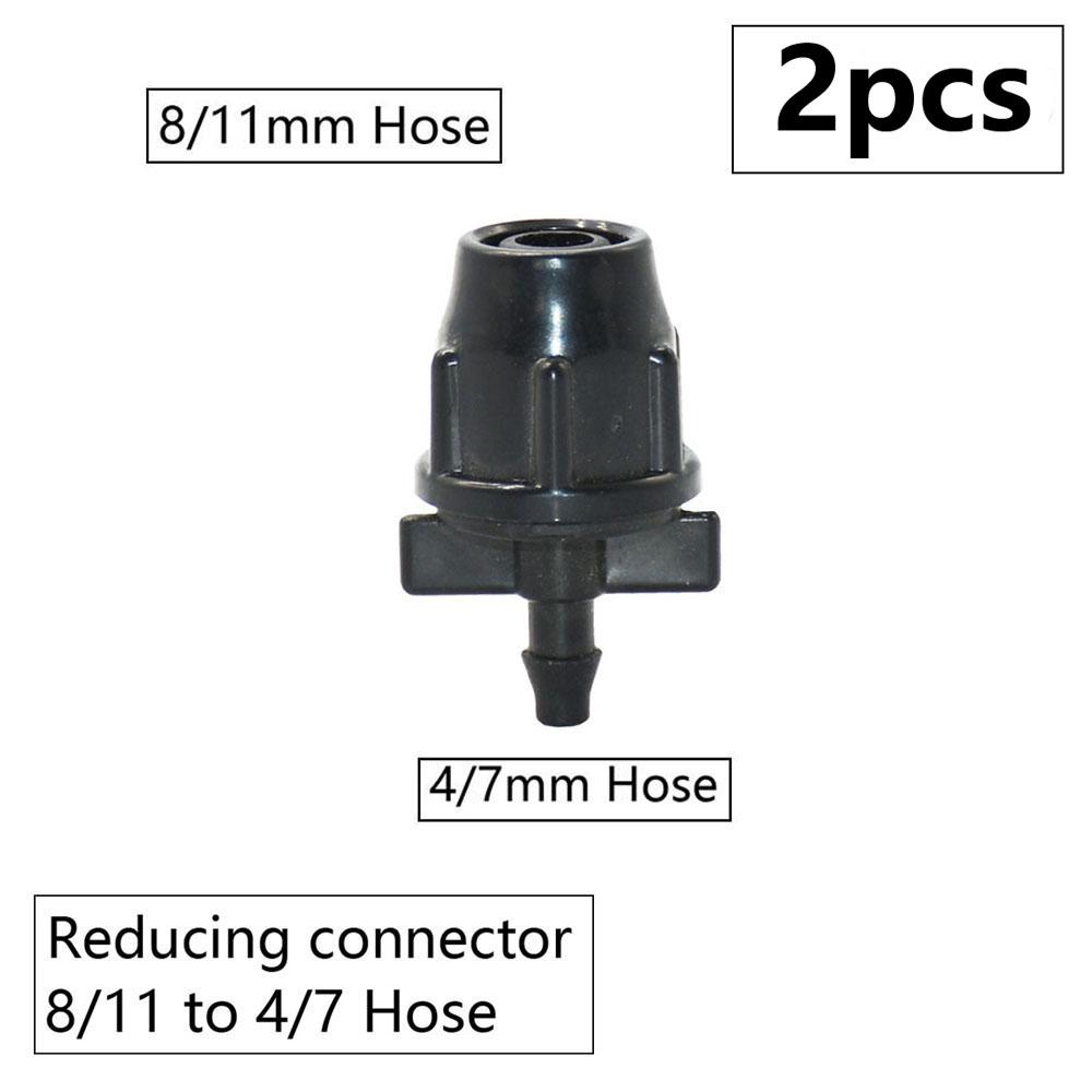 3/8" 8mm Garden Hose Connector 8/11 To 4/7 3/5mm Hose Reducer Water Splitter Tee Elbow End Plug Drip Irrigation System Fitting