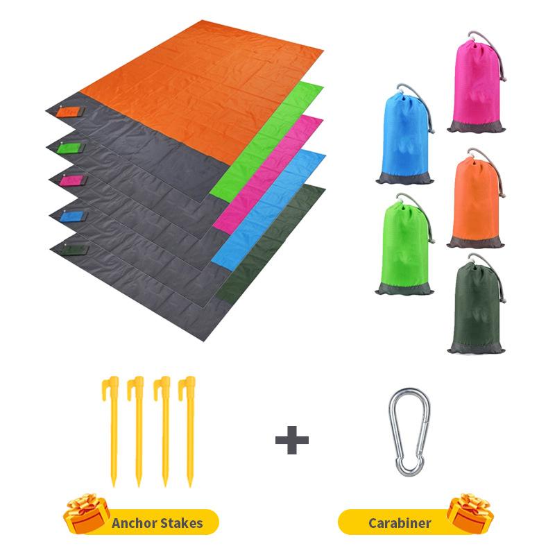 Waterproof Outdoor Pocket Beach Mat - Foldable Beach Blanket, Camping Pad & Lightweight Picnic Mat