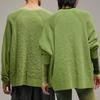 Y-3 Solid Color Knitted Crew Neck Long Sleeve Sweater Unisex Sweater Green IP7713