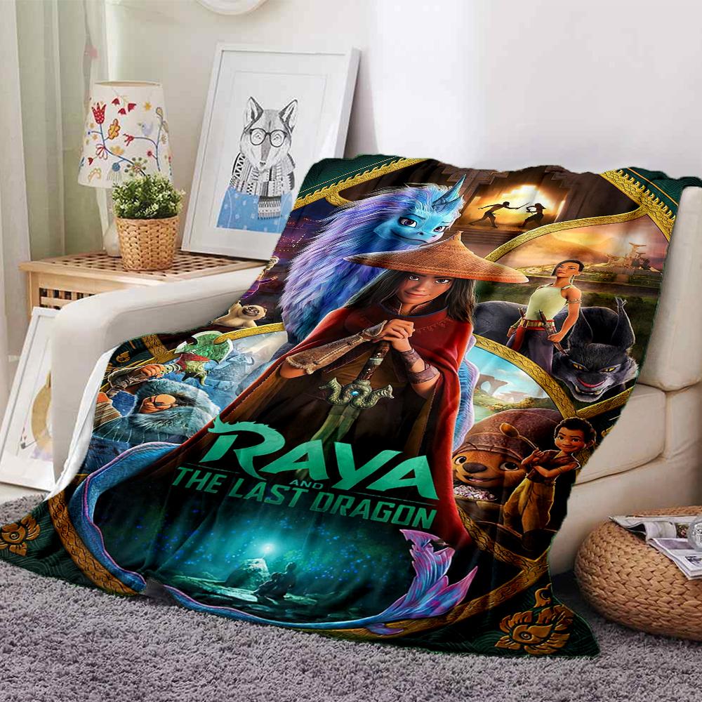 Raya Son Ejderha Macerası Battaniyesi Yumuşak Atkı Battaniye Ev Yatak Odası Yatak Kanepe Seyahat Ofis Düz Noel Battaniyesi