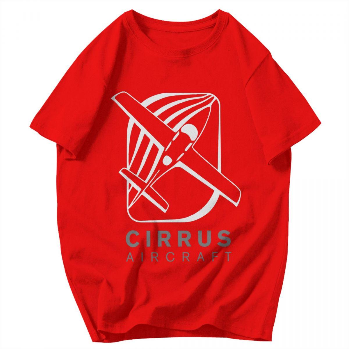 Men T Shirt Cirrus Aircraft Trendy Summer Y2K Graphic Oneck Unisex Clothing T Shirts S