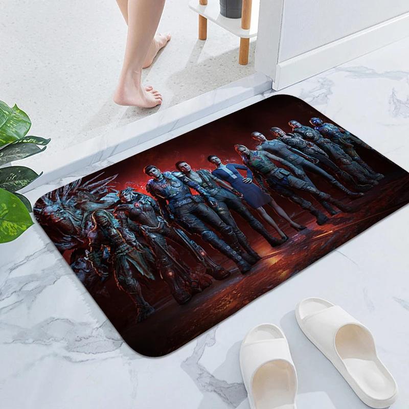 Bathroom Rug A-Gears of War Outdoor Entrance Doormat Hallway Entryway Foot Mat Bedroom Living Room Floor Carpet Anti Slip Home