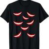 Lächeln Lippen Zähne Mund Lustiges Muster Halloween Zahnarzt T-Shirt