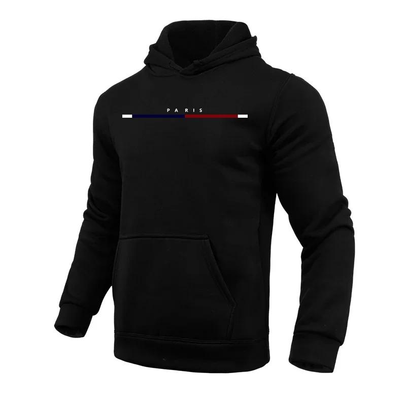 Casual Hoodie for Men Urban Fashion Streetwear All Season Daily Sports Hooded Long Sleeved Pullover Gym Sweatshirt Men's Clothes