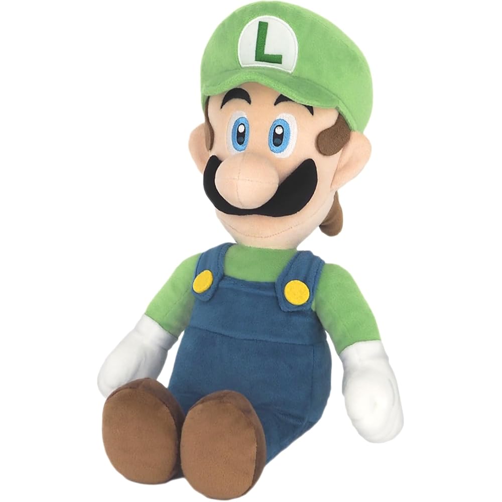 Sanei Boeki Super Mario All Star Collection Luigi Plush Toy 16x14.5x37cm